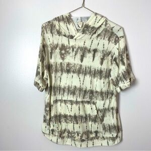 Flamingo Tie-Dye Hooded Sweatshirt | Short Sleeve | XL